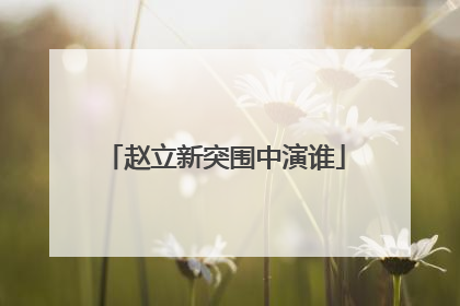 赵立新突围中演谁