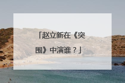 赵立新在《突围》中演谁?