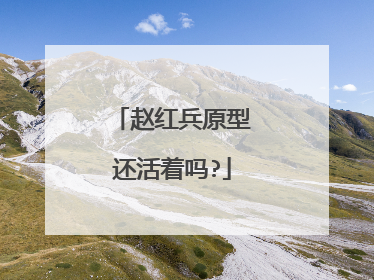 赵红兵原型还活着吗?