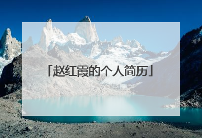 赵红霞的个人简历