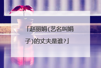 赵丽娟(艺名叫娟子)的丈夫是谁?