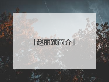赵丽颖简介
