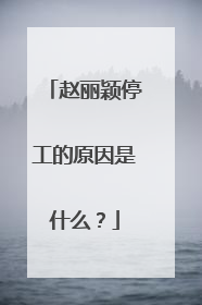 赵丽颖停工的原因是什么？