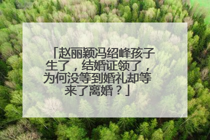 赵丽颖冯绍峰孩子生了,结婚证领了,为何没等到婚礼却等来了离婚?