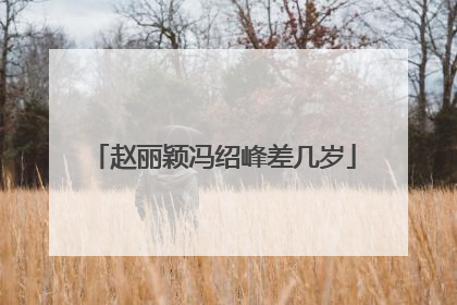 赵丽颖冯绍峰差几岁