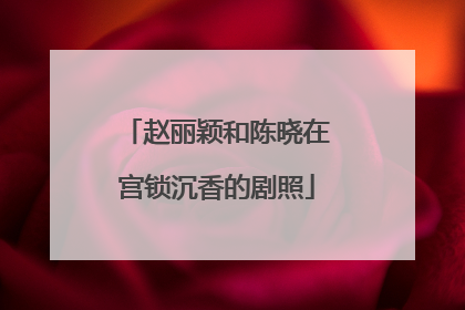赵丽颖和陈晓在宫锁沉香的剧照