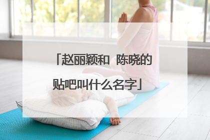 赵丽颖和 陈晓的贴吧叫什么名字