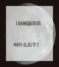 赵丽颖弟弟叫什么名字