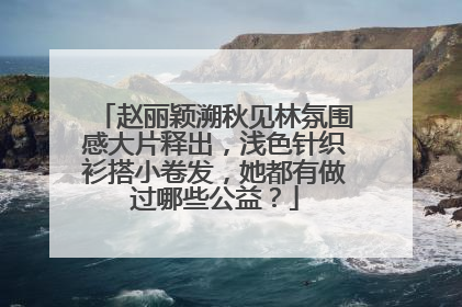 赵丽颖溯秋见林氛围感大片释出，浅色针织衫搭小卷发，她都有做过哪些公益？