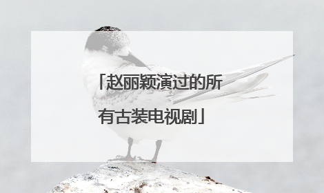 赵丽颖演过的所有古装电视剧