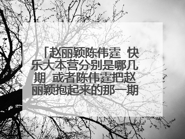 赵丽颖陈伟霆 快乐大本营分别是哪几期 或者陈伟霆把赵丽颖抱起来的那一期是哪一期？