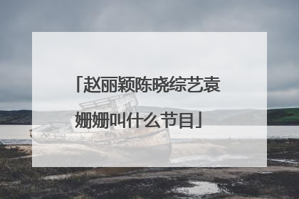赵丽颖陈晓综艺袁姗姗叫什么节目