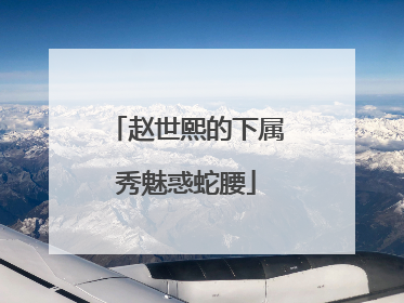 赵世熙的下属秀魅惑蛇腰