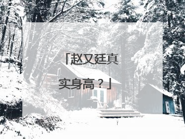 赵又廷真实身高？