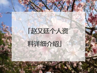 赵又廷个人资料详细介绍