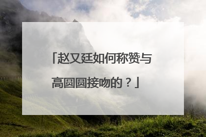 赵又廷如何称赞与高圆圆接吻的？