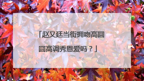 赵又廷当街拥吻高圆圆高调秀恩爱吗？