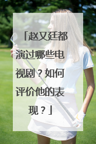 赵又廷都演过哪些电视剧？如何评价他的表现？