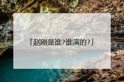 赵刚是谁?谁演的?