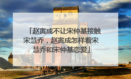 赵寅成不让宋仲基接触宋慧乔，赵寅成怎样看宋慧乔和宋仲基恋爱
