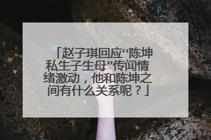 赵子琪回应“陈坤私生子生母”传闻情绪激动，他和陈坤之间有什么关系呢？