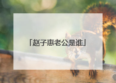 赵子惠老公是谁