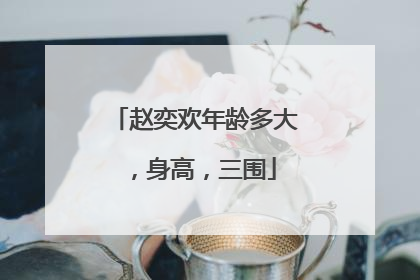 赵奕欢年龄多大,身高,三围