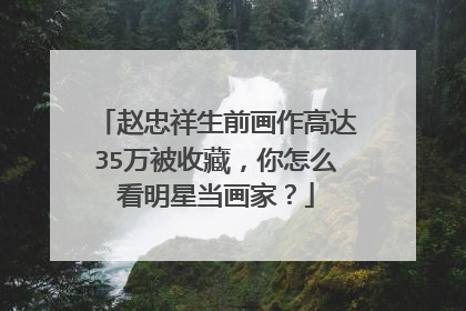 赵忠祥生前画作高达35万被收藏，你怎么看明星当画家？