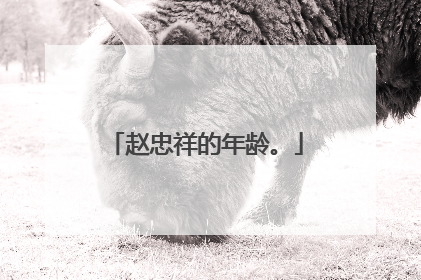 赵忠祥的年龄。