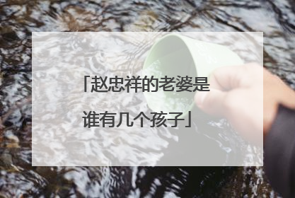 赵忠祥的老婆是谁有几个孩子