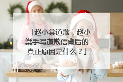 赵小棠道歉，赵小棠手写道歉信背后的真正原因是什么？