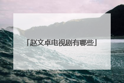 赵文卓电视剧有哪些