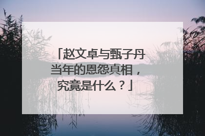 赵文卓与甄子丹当年的恩怨真相,究竟是什么?