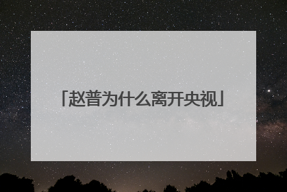 赵普为什么离开央视