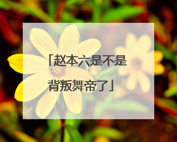 赵本六是不是背叛舞帝了