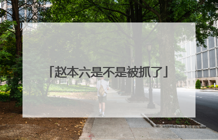 赵本六是不是被抓了