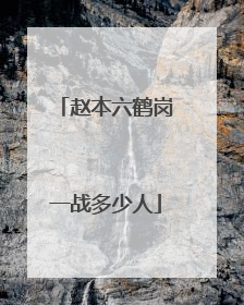 赵本六鹤岗一战多少人