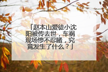 赵本山爱徒小沈阳被传去世，车祸现场惨不忍睹，究竟发生了什么？