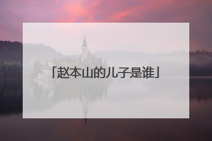 赵本山的儿子是谁