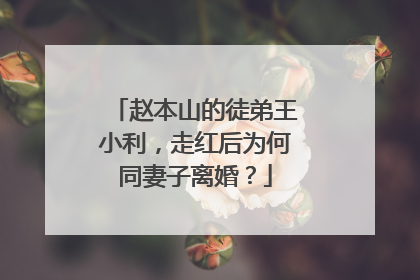 赵本山的徒弟王小利，走红后为何同妻子离婚？