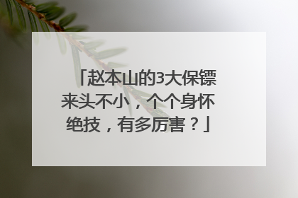 赵本山的3大保镖来头不小，个个身怀绝技，有多厉害？