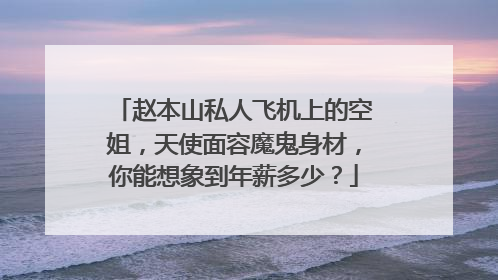 赵本山私人飞机上的空姐，天使面容魔鬼身材，你能想象到年薪多少？