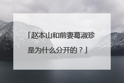 赵本山和前妻葛淑珍是为什么分开的？