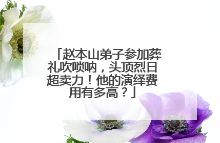 赵本山弟子参加葬礼吹唢呐，头顶烈日超卖力！他的演绎费用有多高？