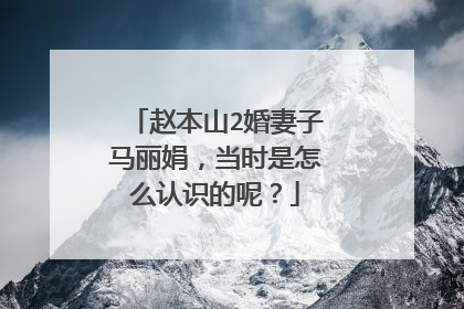 赵本山2婚妻子马丽娟，当时是怎么认识的呢？