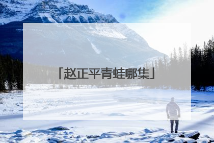 赵正平青蛙哪集