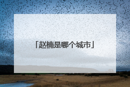 赵楠是哪个城市