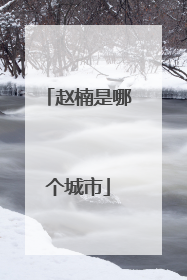 赵楠是哪个城市