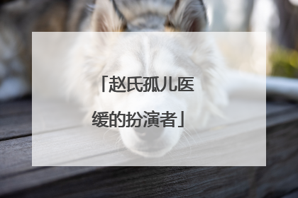 赵氏孤儿医缓的扮演者