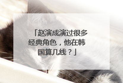 赵演成演过很多经典角色，他在韩国算几线？